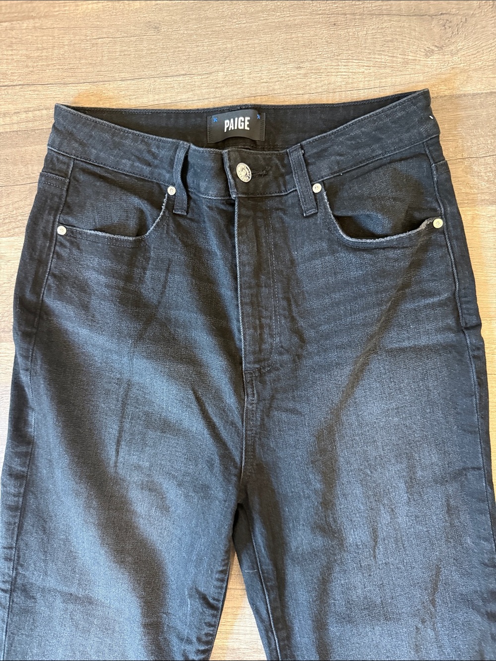 PAIGE Charlie wide leg 29 womens Black Jeans - Picture 3 of 6